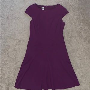 Ann Klein fit and flare magenta dress